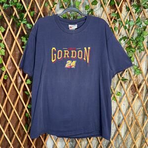 Vintage Y2K nascar faded 90s embroidered jeff gordon tshirt
